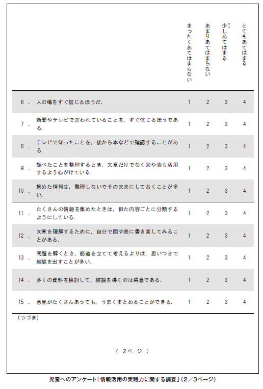 児童アンケート２