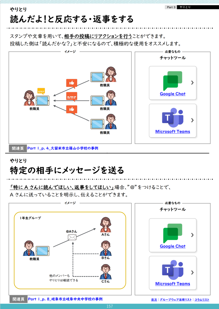 読んだよ！ と反応する、返事をする