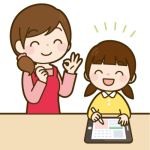 保護者の笑顔イメージ