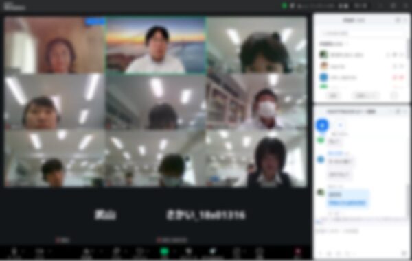 「未来（みら）くるワーク体験」オンライン講話中の様子