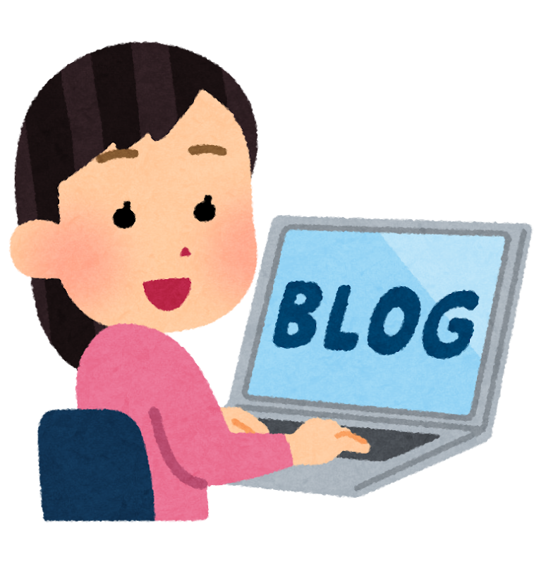 ブロガーの女性のイラスト